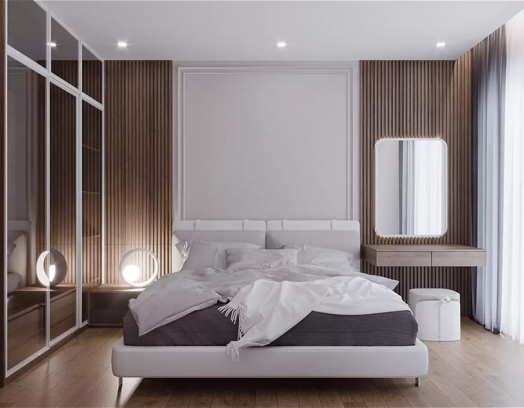 Design d'intérieur d'une chambre contemporaine par Sevid Build