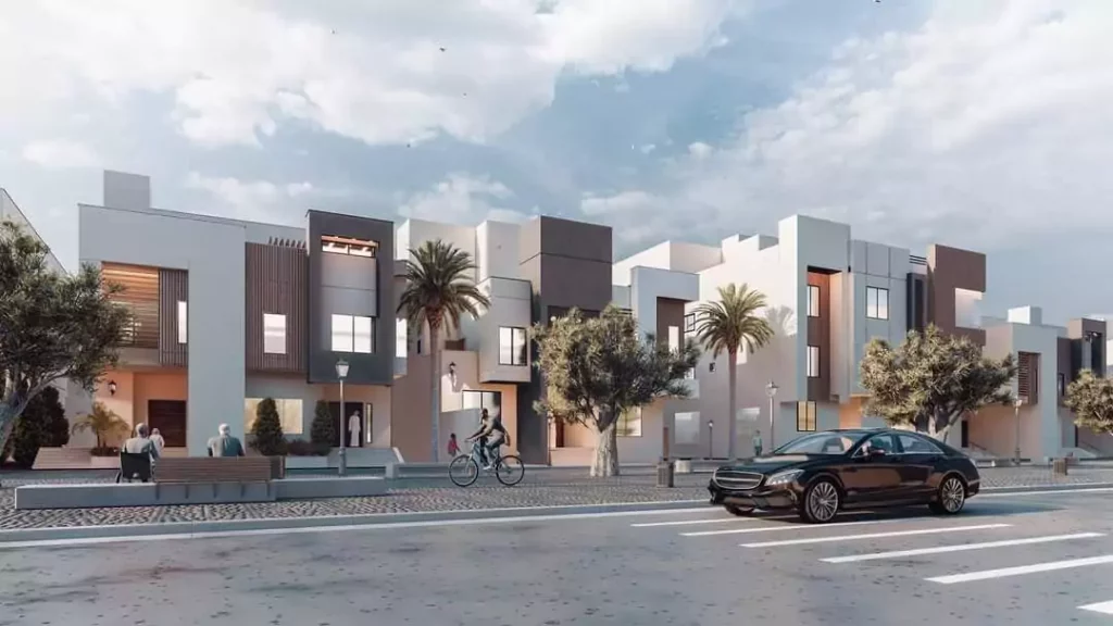 Ensemble de maisons de ville contemporaines, architecture Sevid Build