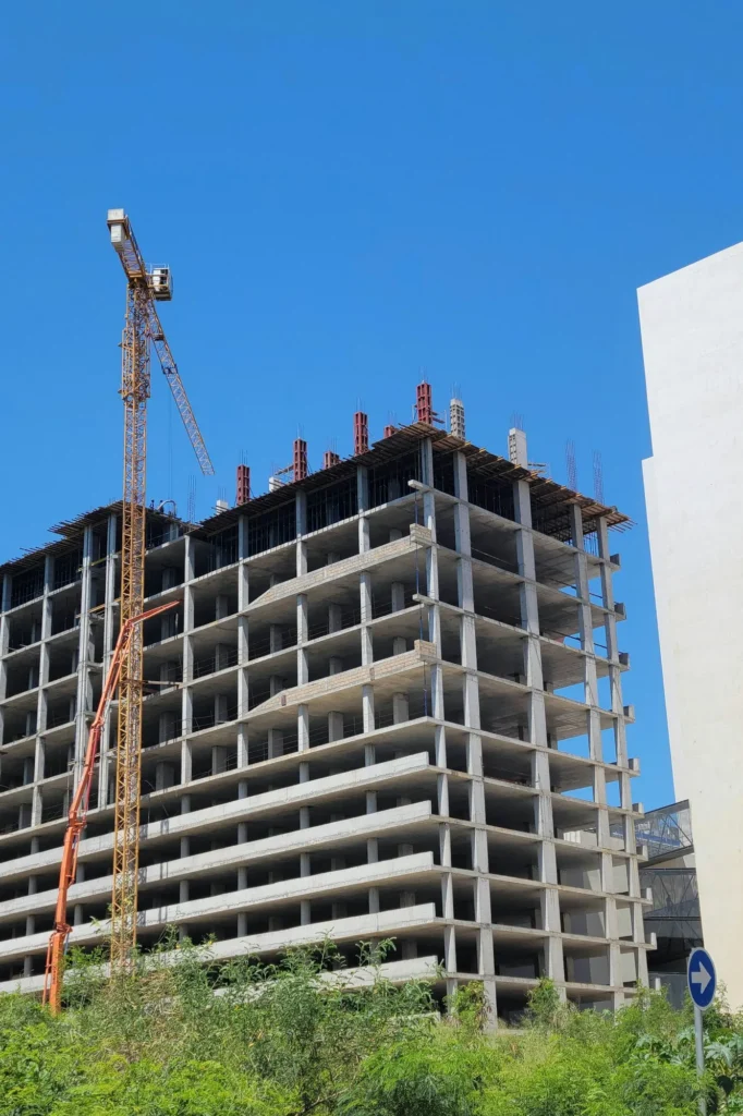 Immeuble de grande hauteur à ossature béton en construction